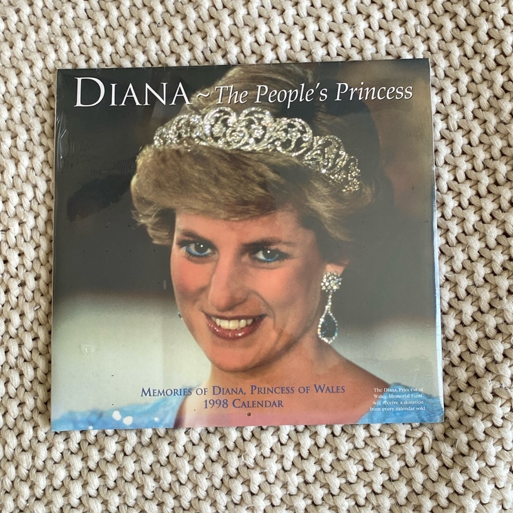 Deadstock 1998 Princess Diana Calendar